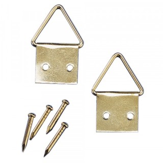 Picture Hanger Brass 14mm Set of 10