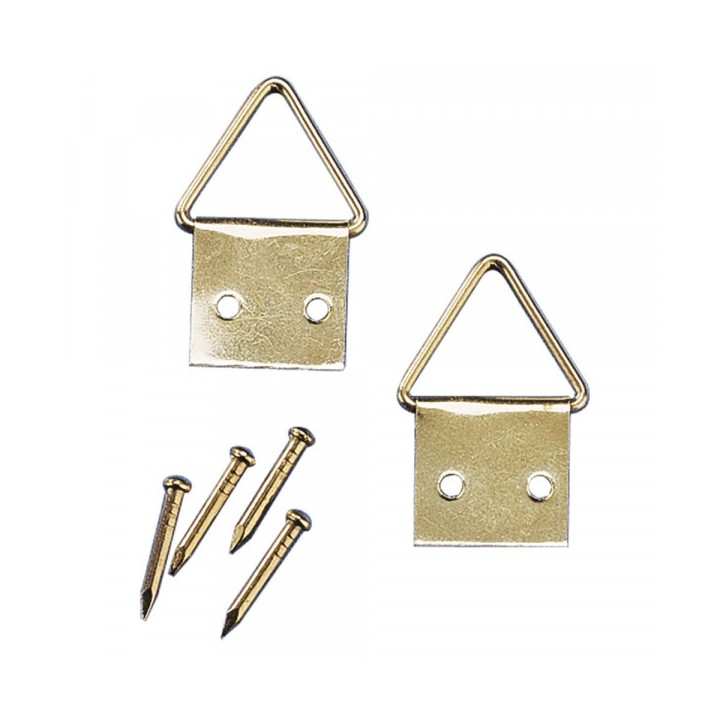 Bildaufhänger Messing 14mm 10er Set