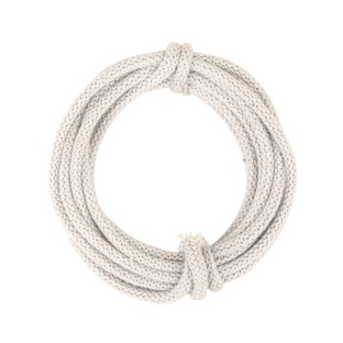 Knitted hose with wire 5mm ivory 3m