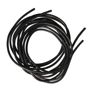 Cinturino rotondo in pelle bovina 2 pezzi nero