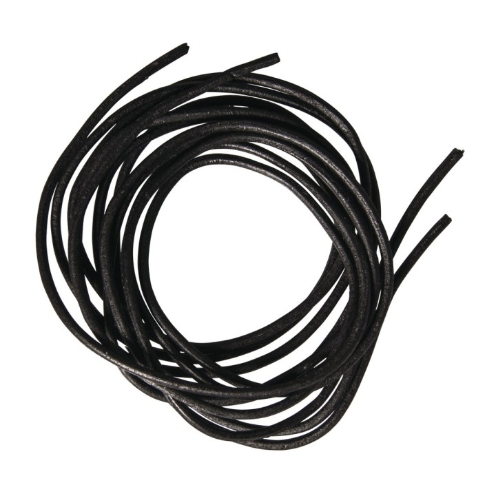 Cowhide round strap 2 pcs. black