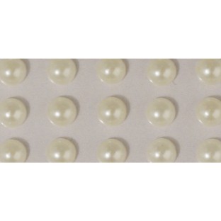 Demi-perles en plastique autocollantes crème 120 pcs.