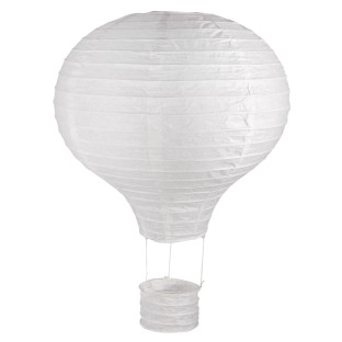 Papierlampion Heissluftballon 30cm weiss