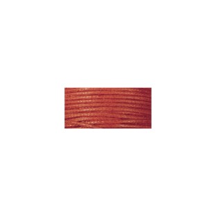 Cordon de coton ciré rouge 20m