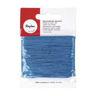 Cotton cord waxed turquoise 20m