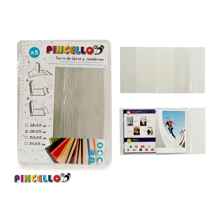 Book cover self-adhesive 29x53cm 5 pcs.