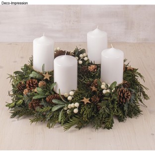 Advent wreath candle holder 8cm gold 4 pcs.