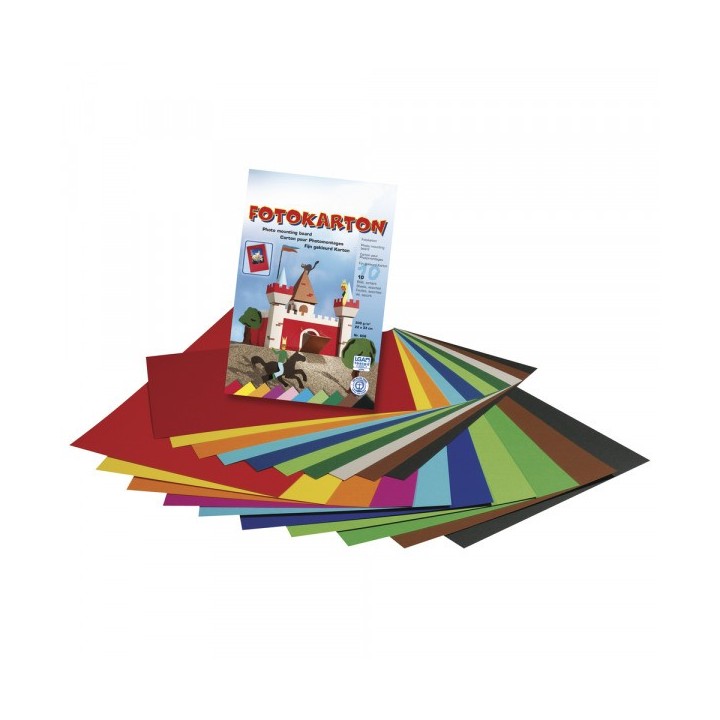 Cartoncino fotografico 10 colori 10 fogli