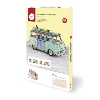 Kit de construction en bois 3D Campingbus FSC naturel