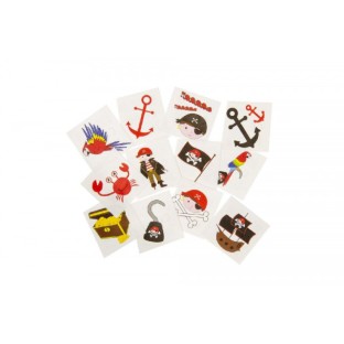 Pirate Tattoos for Kids Set of 12