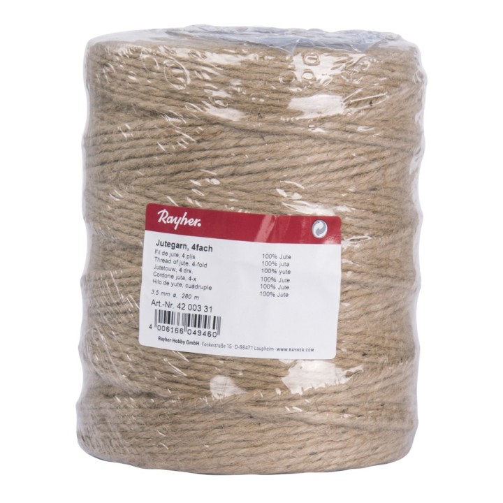 Fil de jute 3 fois naturel 280m