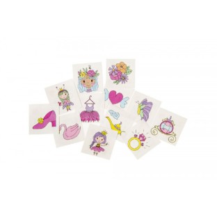 Kit de tatouages de princesse pour enfants 12 pièces