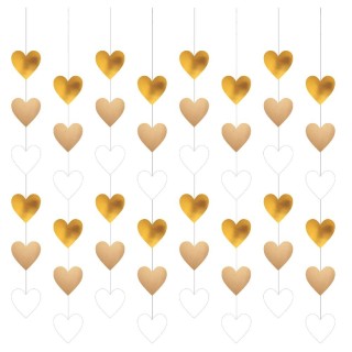 Carta da sposa Deco Hanger Hearts 8 pezzi.