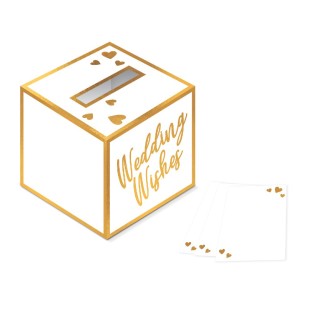 Boîte de souhaits de mariage avec 40 cartes