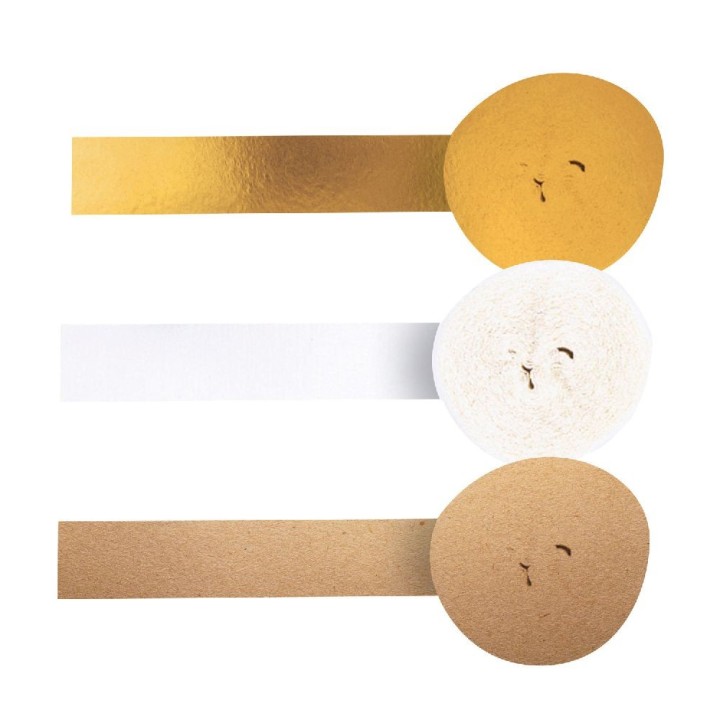 Crêpe serpentin de mariage papier 3 pcs.