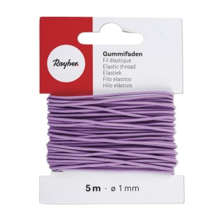 Fil de caoutchouc 1mm violet 5m