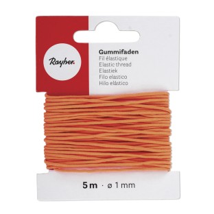 Rubber Thread 1mm Orange 5m