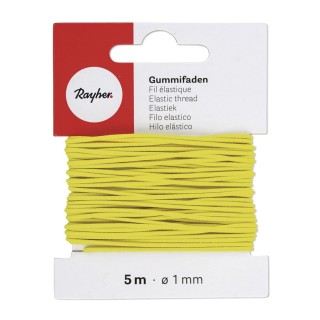 Rubber Thread 1mm Yellow 5m