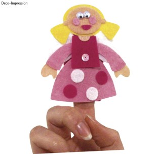 Kit de bricolage poupée à doigts en feutre ange