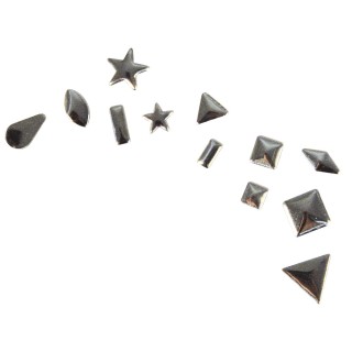 Rivets Hotfix mélange de formes argent 420 pcs.