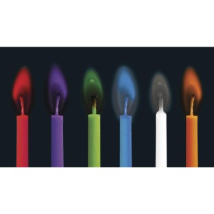 Coloured glowing party candles 12 pcs.