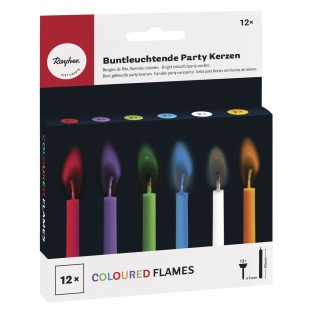 Candele luminose colorate per feste 12 pezzi.