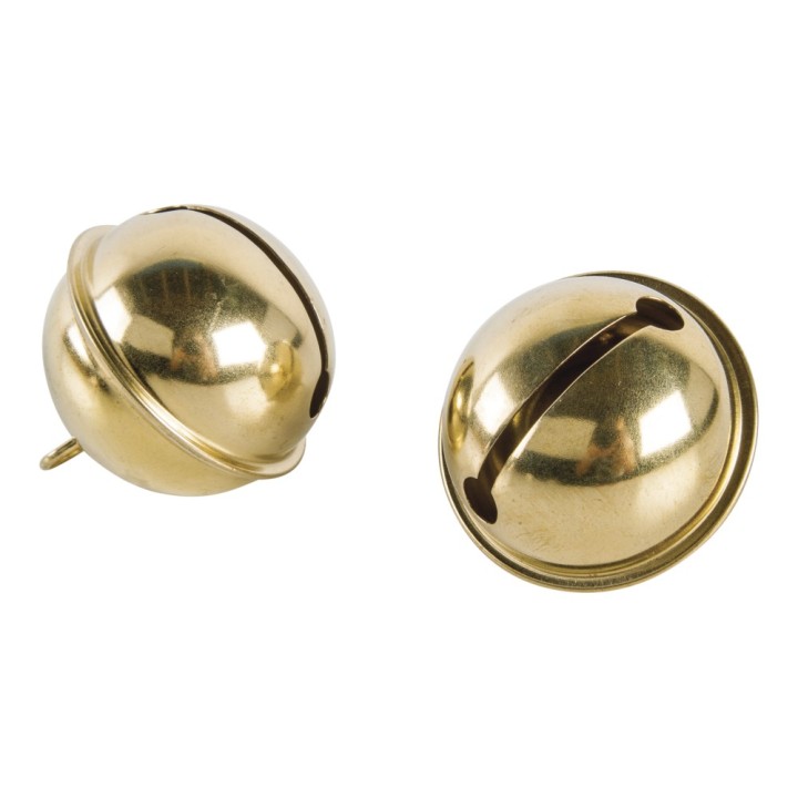 Decorative metal bells 35mm gold 2 pcs.