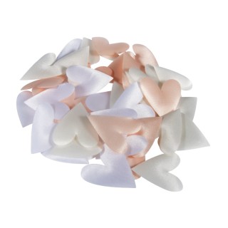 Cœur en satin 3cm pastel 48 pcs.