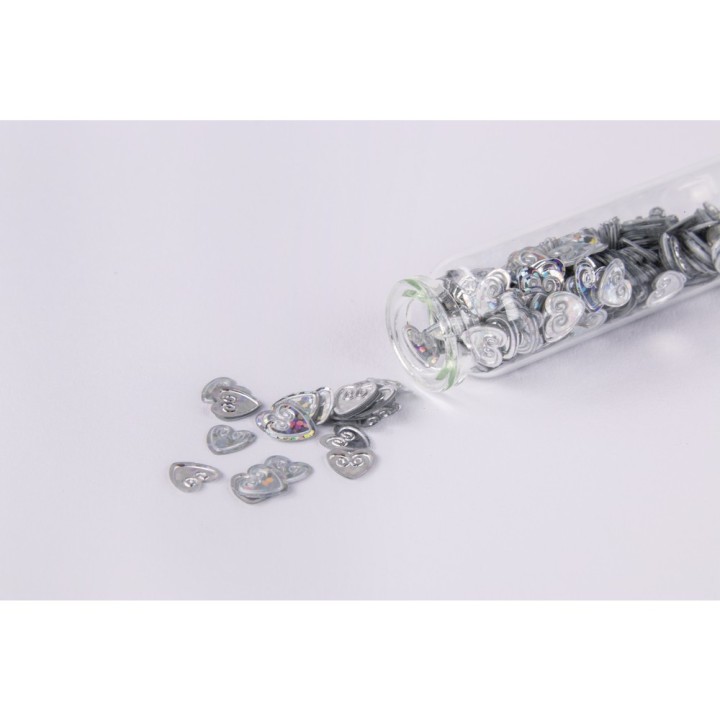 Pailletten Herzen/Blumen bunt 5 Stk.