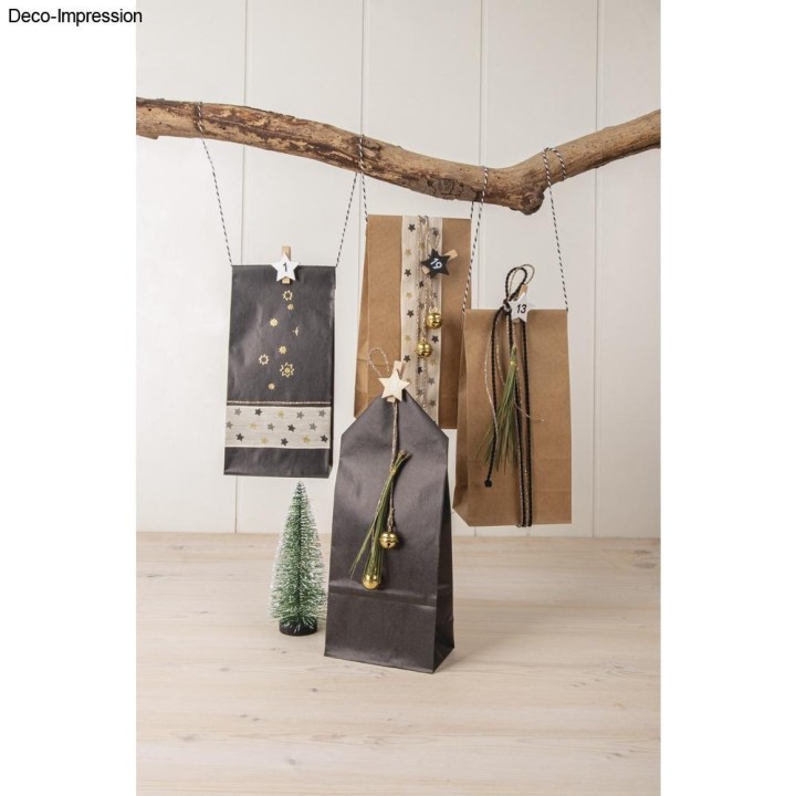 Paper block bottom bag black 25 pcs.