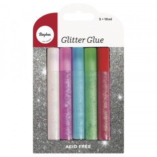 Glitter-Kleber Stifte Pastell 5 Stk.