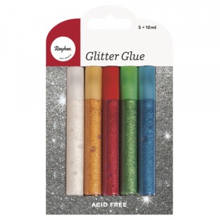 Glitter Glue Pens Basic ultra fine 5 pcs.