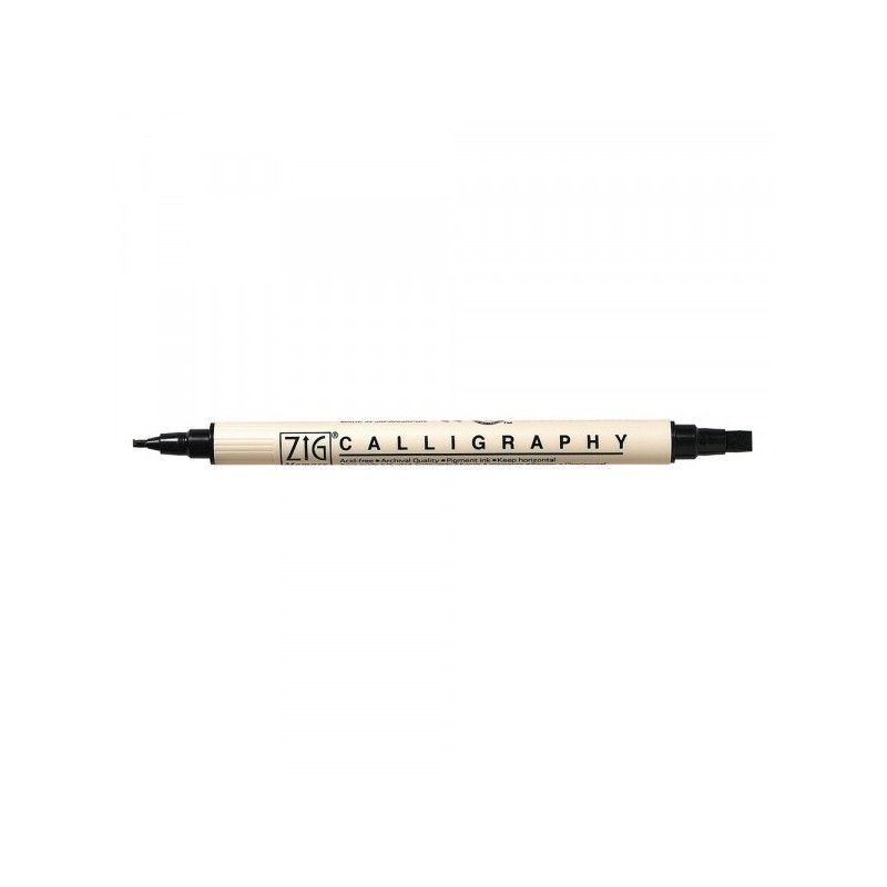 Penna calligrafica 2 + 5 mm nera