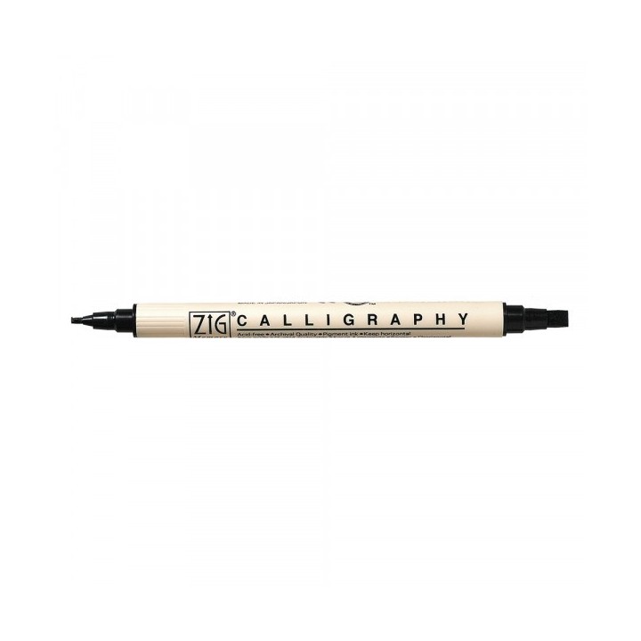 Penna calligrafica 2 + 5 mm nera