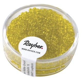 Rocailles 2mm transparent yellow 17g