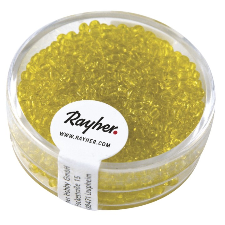 Rocailles 2mm transparent yellow 17g
