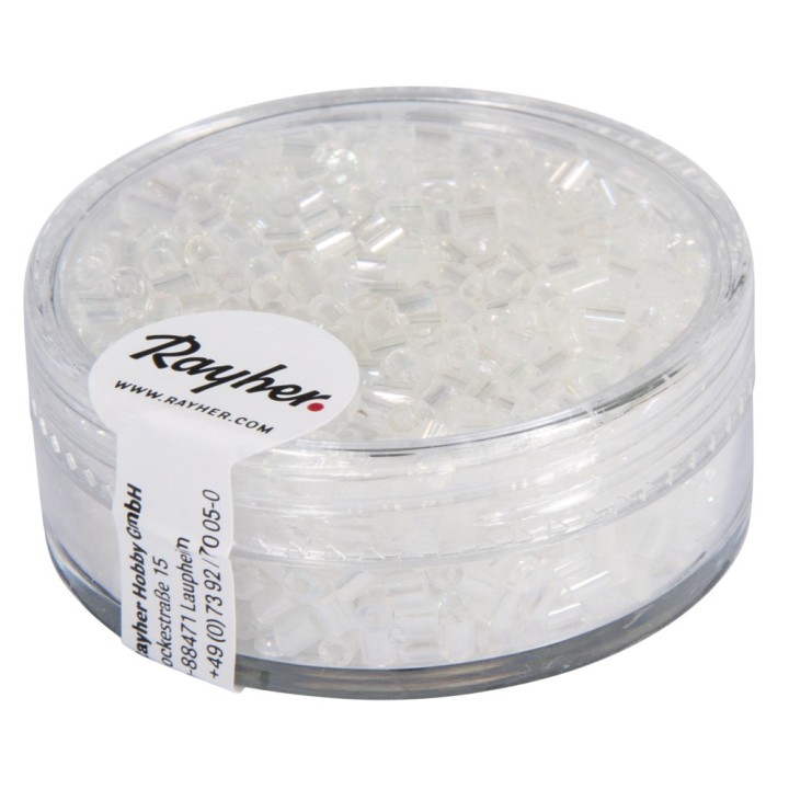 Glasstifte 2x2mm mit Silbereinzug kristall