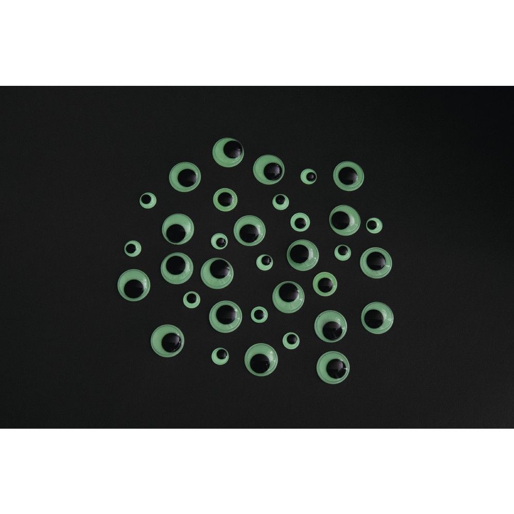 Wiggle Eyes Glow in the dark assorted 40 pcs.