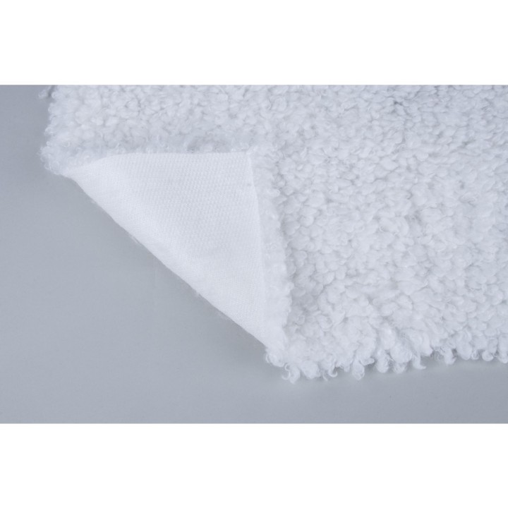 Teddy plush fabric white