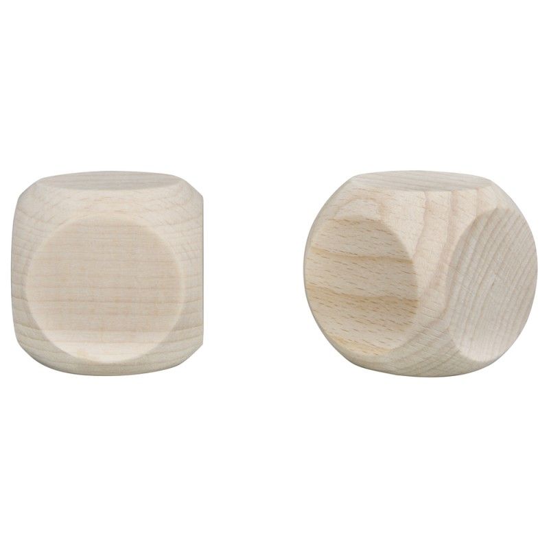Wooden cube FSC natural 2 pcs.