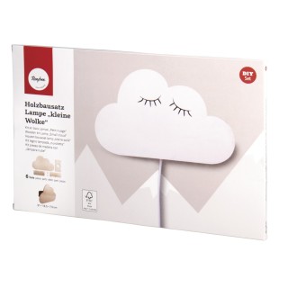 Wooden construction set lamp cloud FSC natural