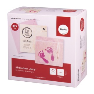 Abdruckset Baby Bastelpackung pink