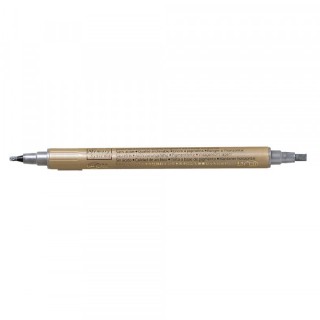 Stylo de calligraphie 2 + 3,5 mm argent métallique