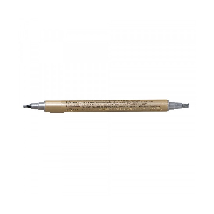 Kalligraphie-Stift 2 + 3.5 mm Metallic Silber