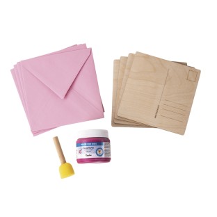 Set d'empreintes bébé kit de bricolage rose
