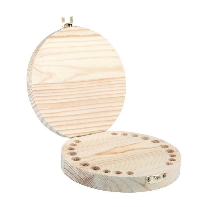 Scatola in legno per denti da latte FSC 12cm naturale