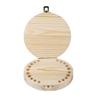 Wooden box for milk teeth FSC 12cm natural