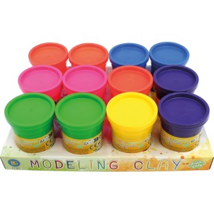 Plasticine set of 6 100g XL tins 6 colours
