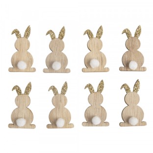 Coniglietti in legno 8 pezzi