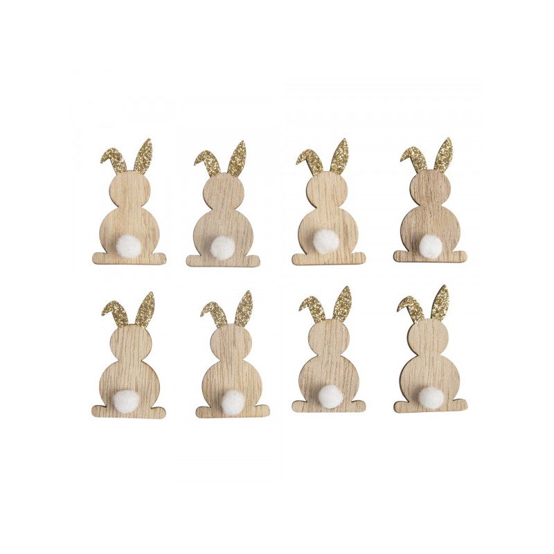 Coniglietti in legno 8 pezzi